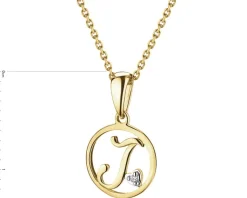 Apart Zawieszka z żółtego złota z diamentem - litera J - 0,003 ct - próba 585< Zawieszki