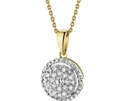 Online Apart Zawieszka z żółtego złota z diamentami - 0,24 ct - próba 585