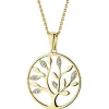 Clearance Apart Zawieszka z żółtego złota z diamentami - drzewko - 0,01 ct - próba 585