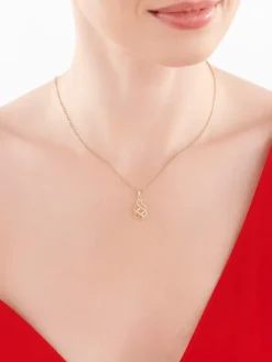 Discount Apart Zawieszka z żółtego złota z diamentami - 0,05 ct - próba 375