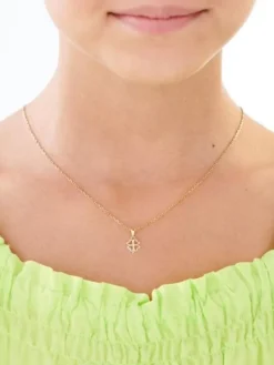 Apart Zawieszka z żółtego złota z diamentem – serca, koniczyna - 0,003 ct - próba 375< Zawieszki