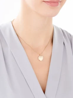 Online Apart Zawieszka z żółtego złota z diamentem - puzderko - serce, nieskończoność - 0,005 ct - próba 375