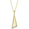 Clearance Apart Zawieszka z żółtego złota z diamentami - 0,05 ct - próba 585