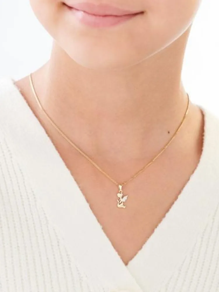 Apart Zawieszka z żółtego złota z diamentem - aniołek - 0,004 ct - próba 585< Zawieszki