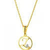 Apart Zawieszka z żółtego złota z diamentem - litera Z - 0,003 ct - próba 585< Zawieszki