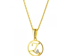 Apart Zawieszka z żółtego złota z diamentem - litera Z - 0,003 ct - próba 585< Zawieszki