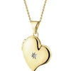 Apart Zawieszka z żółtego złota z diamentem - puzderko - serce - 0,005 ct - próba 375< Zawieszki
