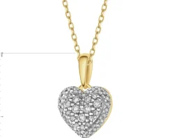 Apart Zawieszka z żółtego złota z diamentami - serce - 0,15 ct - próba 585< Wszystkie
