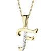 Apart Zawieszka z żółtego złota z diamentem - litera F - 0,003 ct - próba 375