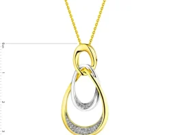 Apart Zawieszka z żółtego złota z diamentami - 0,09 ct - próba 585< Zawieszki