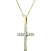 Apart Zawieszka z żółtego złota z diamentami - krzyż - 0,05 ct - próba 585< Zawieszki