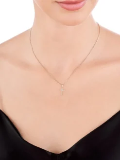 Apart Zawieszka z żółtego złota z diamentami - krzyż - 0,05 ct - próba 585< Zawieszki