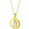 Apart Zawieszka z żółtego złota z diamentem - medalik Matka Boska Częstochowska - 0,003 ct - próba 585< Zawieszki