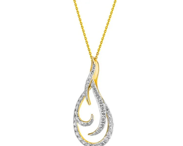 Apart Zawieszka z żółtego złota z diamentami - 0,52 ct - próba 585< Zawieszki