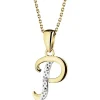 Sale Apart Zawieszka z żółtego złota z diamentem - litera P - 0,003 ct - próba 375