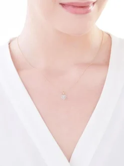 Sale Apart Zawieszka z żółtego złota z diamentami - serce - 0,09 ct - próba 585