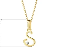 Apart Zawieszka z żółtego złota z diamentem - litera S - 0,003 ct - próba 375< Wszystkie