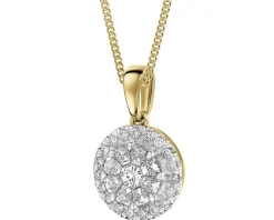Clearance Apart Zawieszka z żółtego złota z diamentami - 0,41 ct - próba 585