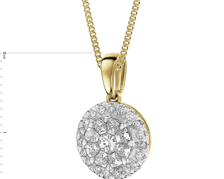Clearance Apart Zawieszka z żółtego złota z diamentami - 0,41 ct - próba 585