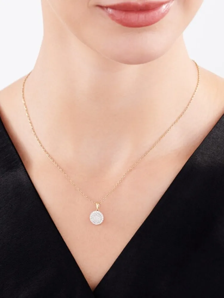 Clearance Apart Zawieszka z żółtego złota z diamentami - 0,41 ct - próba 585