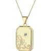 Apart Zawieszka z żółtego złota z diamentem - puzderko - 0,005 ct - próba 585