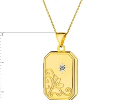 Apart Zawieszka z żółtego złota z diamentem - puzderko - 0,005 ct - próba 585