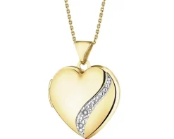 New Apart Zawieszka z żółtego złota z diamentami - puzderko - serce - 0,01 ct - próba 375