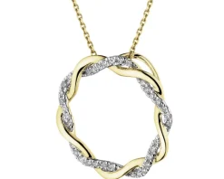 Apart Zawieszka z żółtego złota z diamentami - koło - 0,10 ct - próba 375< Zawieszki