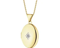 Online Apart Zawieszka z żółtego złota z diamentem - puzderko - 0,005 ct - próba 375