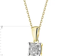 Outlet Apart Zawieszka z żółtego złota z diamentem - 0,50 ct - próba 585