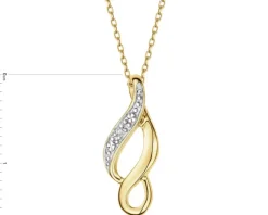 New Apart Zawieszka z żółtego złota z diamentem - 0,005 ct - próba 375