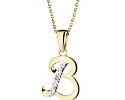 Apart Zawieszka z żółtego złota z diamentem - litera B - 0,003 ct - próba 375< Zawieszki
