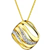 Clearance Apart Zawieszka z żółtego złota z diamentami - 0,10 ct - próba 585