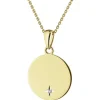 Apart Zawieszka z żółtego złota z diamentem - koło - 0,005 ct - próba 585< Zawieszki