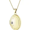 Discount Apart Zawieszka z żółtego złota z diamentem - puzderko - 0,01 ct - próba 585