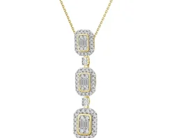 Discount Apart Zawieszka z żółtego złota z diamentami - 0,46 ct - próba 585