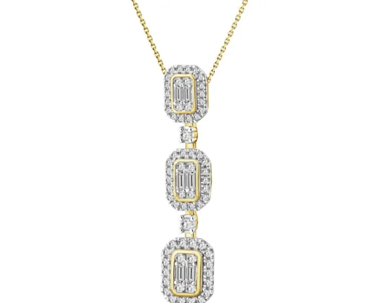Discount Apart Zawieszka z żółtego złota z diamentami - 0,46 ct - próba 585