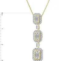 Discount Apart Zawieszka z żółtego złota z diamentami - 0,46 ct - próba 585