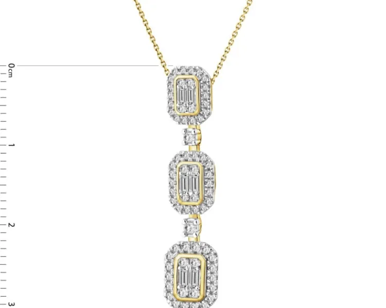Discount Apart Zawieszka z żółtego złota z diamentami - 0,46 ct - próba 585