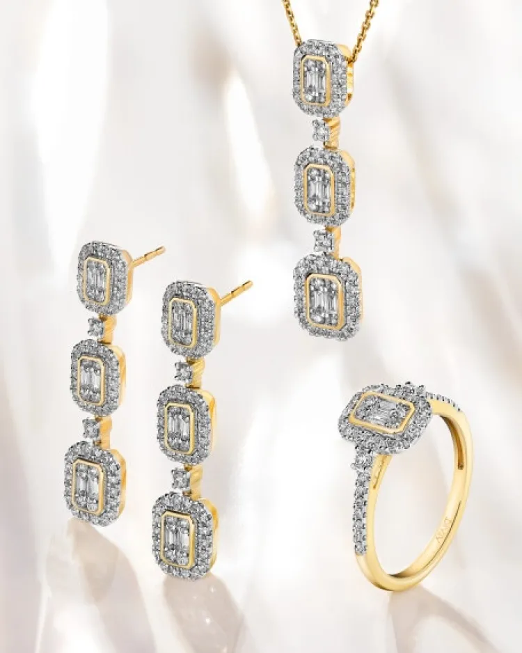 Discount Apart Zawieszka z żółtego złota z diamentami - 0,46 ct - próba 585