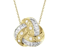 Discount Apart Zawieszka z żółtego złota z diamentami - 0,03 ct - próba 375
