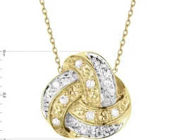 Discount Apart Zawieszka z żółtego złota z diamentami - 0,03 ct - próba 375