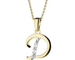 Apart Zawieszka z żółtego złota z diamentem - litera D - 0,003 ct - próba 375< Zawieszki