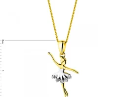 Outlet Apart Zawieszka z żółtego złota z diamentami – baletnica - 0,01 ct - próba 375