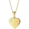 New Apart Zawieszka z żółtego złota z diamentem - serce - 0,006 ct - próba 375