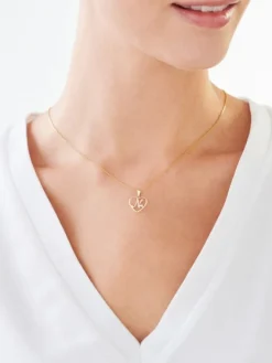 Discount Apart Zawieszka z żółtego złota z diamentem - litera N, serce - 0,005 ct - próba 375