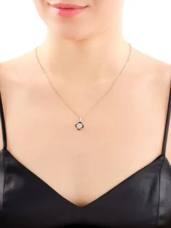 Clearance Apart Zawieszka z żółtego złota z diamentami i emalią - 0,08 ct - próba 585