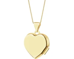 Online Apart Zawieszka z żółtego złota z diamentem - puzderko - serce - 0,005 ct - próba 375
