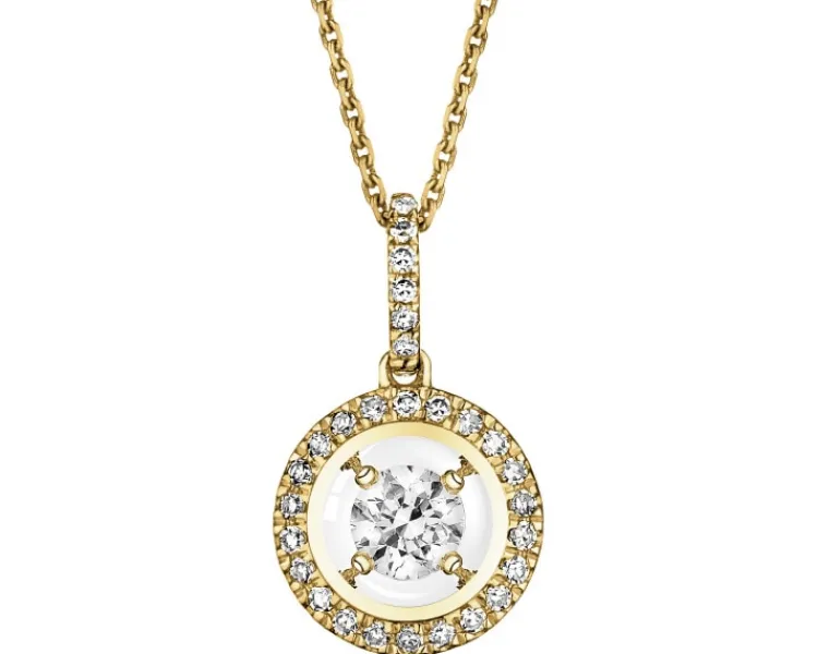 Apart Zawieszka z żółtego złota z diamentami - 0,17 ct - próba 585< Zawieszki
