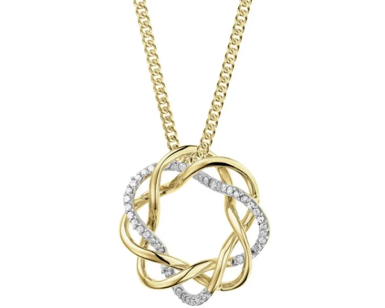 Apart Zawieszka z żółtego złota z diamentami - 0,10 ct - próba 585< Zawieszki